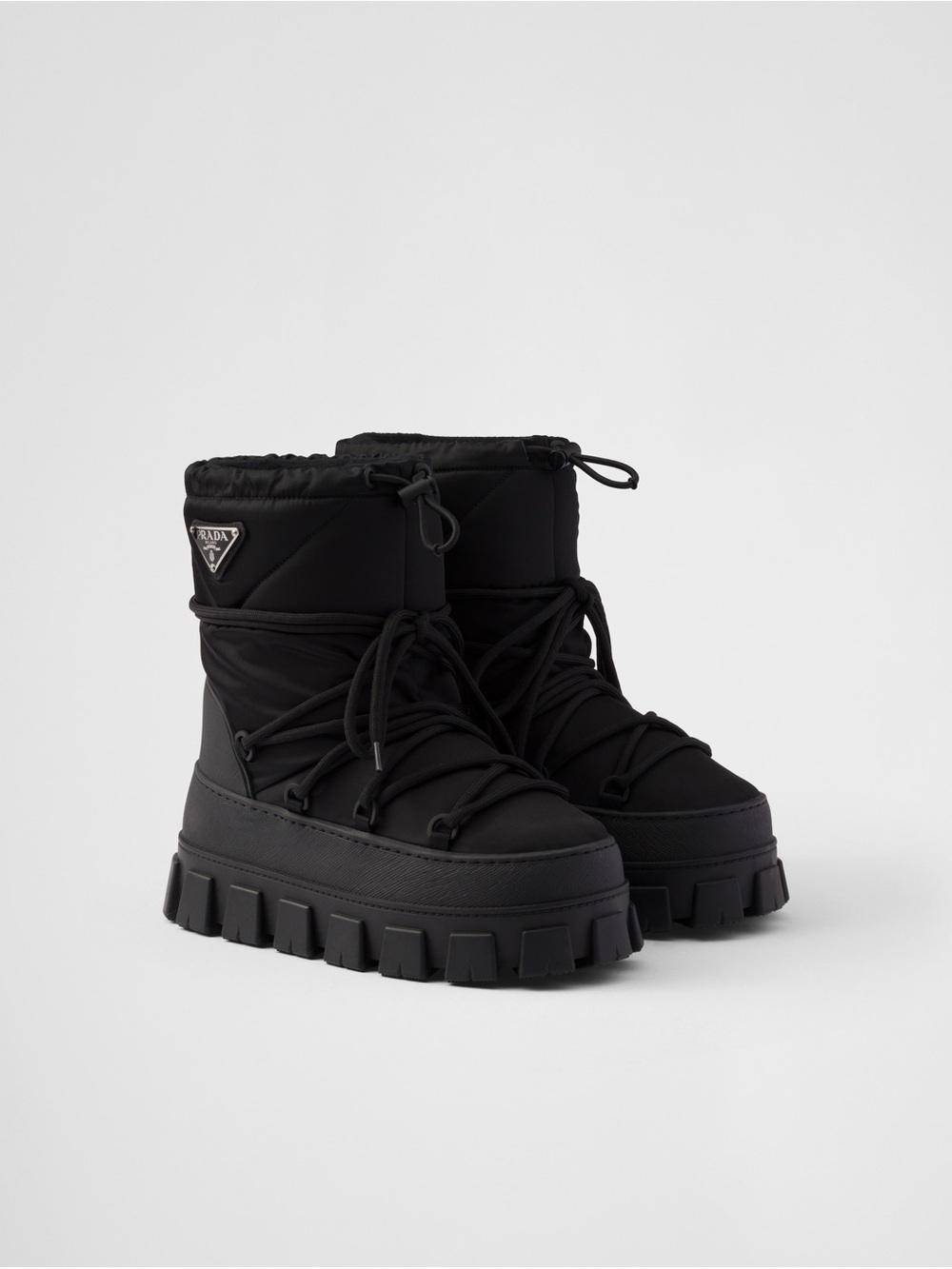 Re-Nylon gabardine après-ski boots